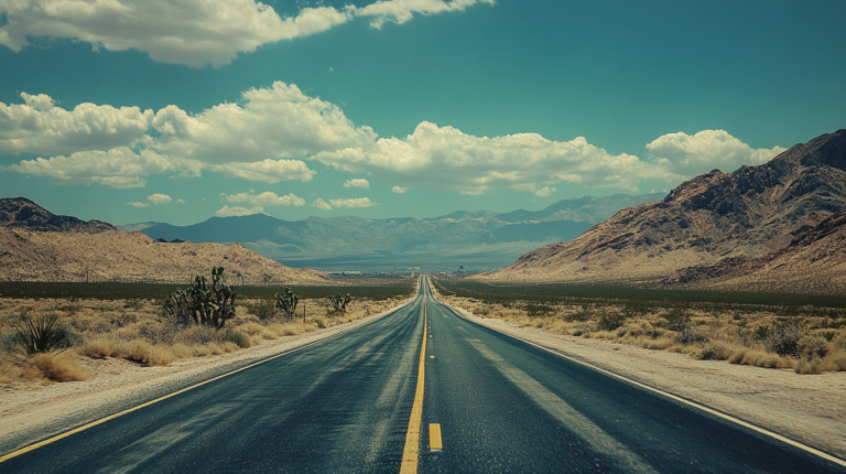 road from Palm Spring to Las Vegas